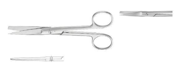 ХІРУРГ. НОЖИЦІ ПРЯМ. Г/Т 165MM